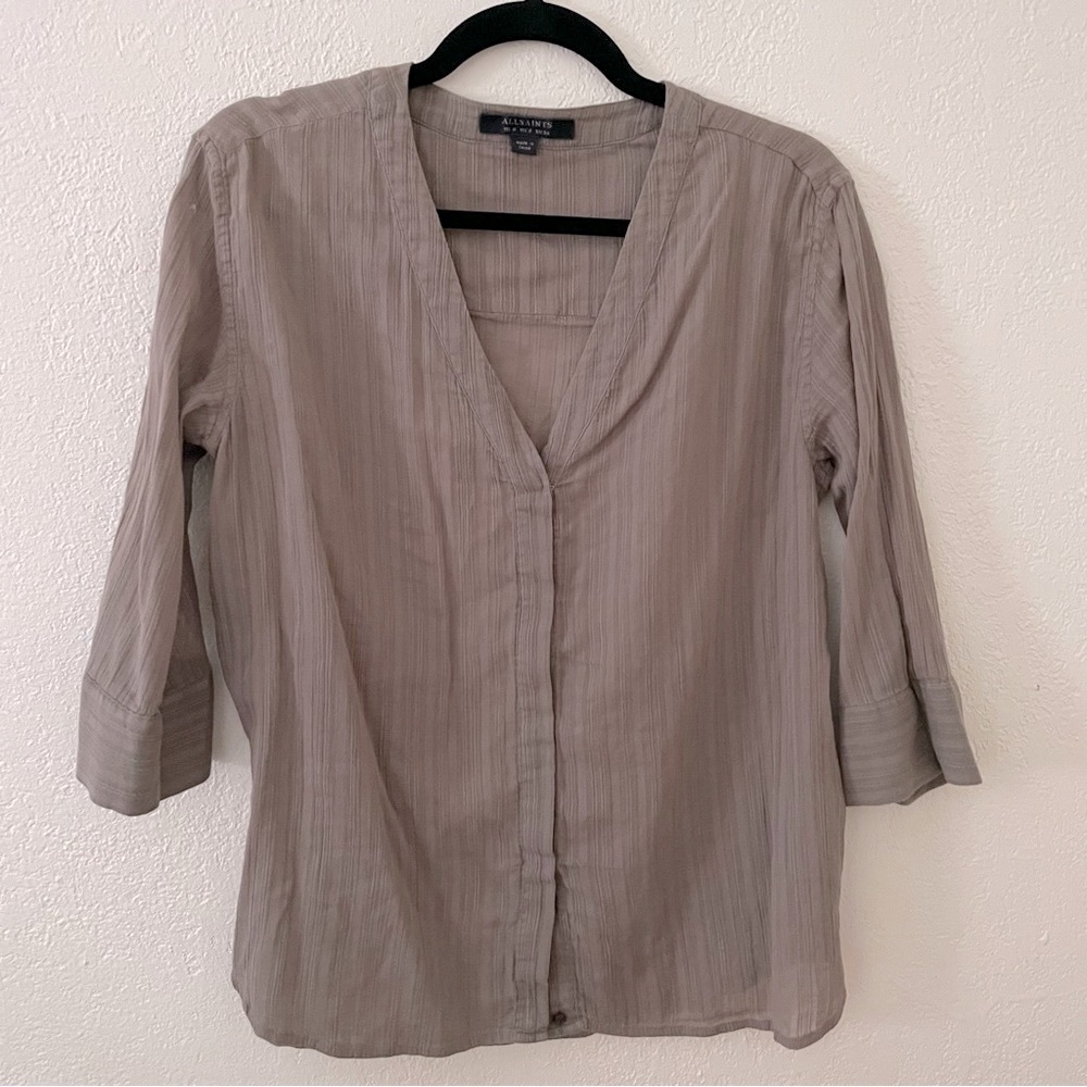 All Saints Beautiful Beige Blouse
